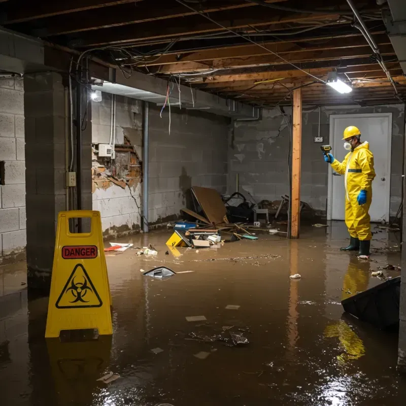 Flooded Basement Electrical Hazard in Pennsville, NJ Property